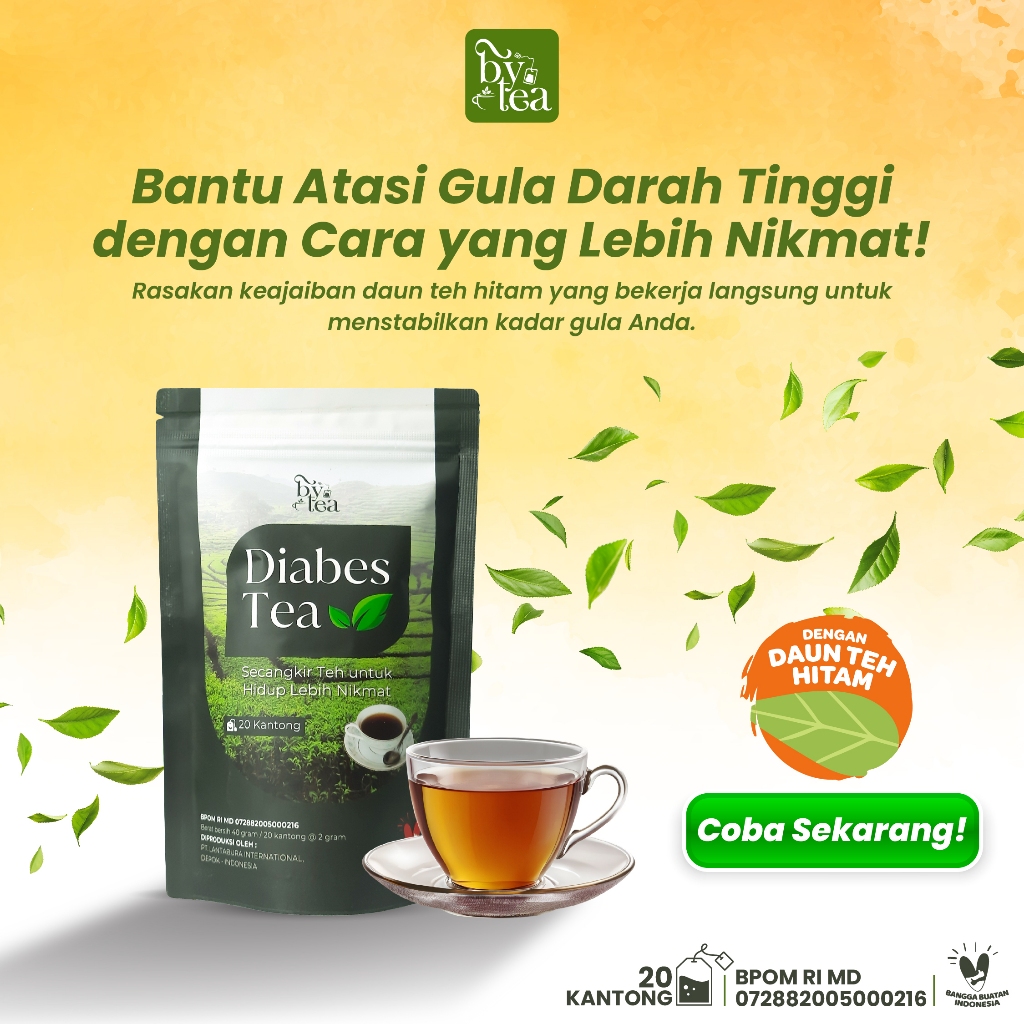 

Bytea Diabes Tea Teh Hitam Herbal Bantu Menurunkan Gula Darah Tetap Stabil Herbal Alami