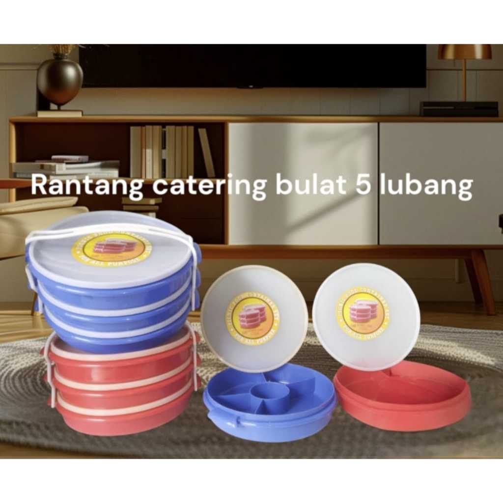 Rantang catering/tempat bekal/lunch box 5 lubang / Komet / Plastik