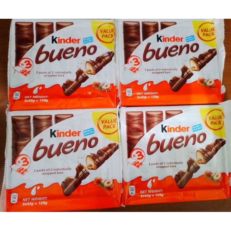 

KINDER BUENO MADE IN POLAND 3X43GRAM COKLAT HAZELNUT KINDER BUENO