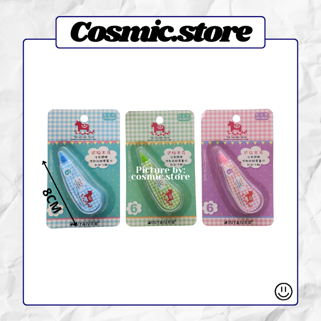 

Komplit - Correction tape mini/tip x gesek mini fancy bergambar 8mm