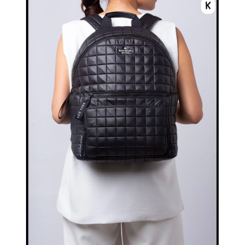Kate Spade Backpack Bag Camden Quilted Black