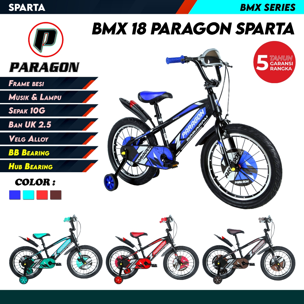 SEPEDA BMX 18" PARAGON SPARTA (BAN 2.5, VELG ALLOY)