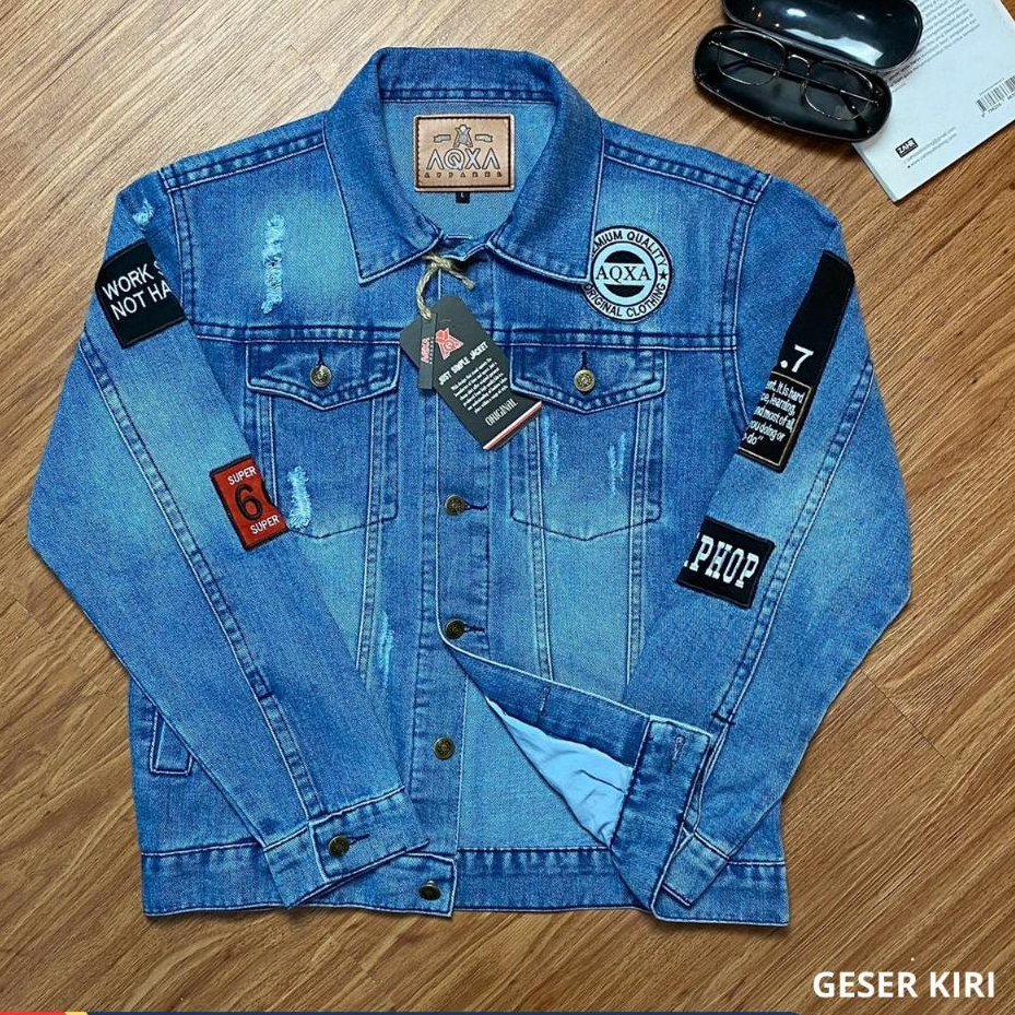 JAKET JEANS DENIM MOTIF SOBEX HIPHOP666