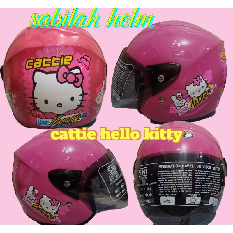Helm merk jm anak anak cop karakter cewek dan cowok kualitas bagus bagus sni