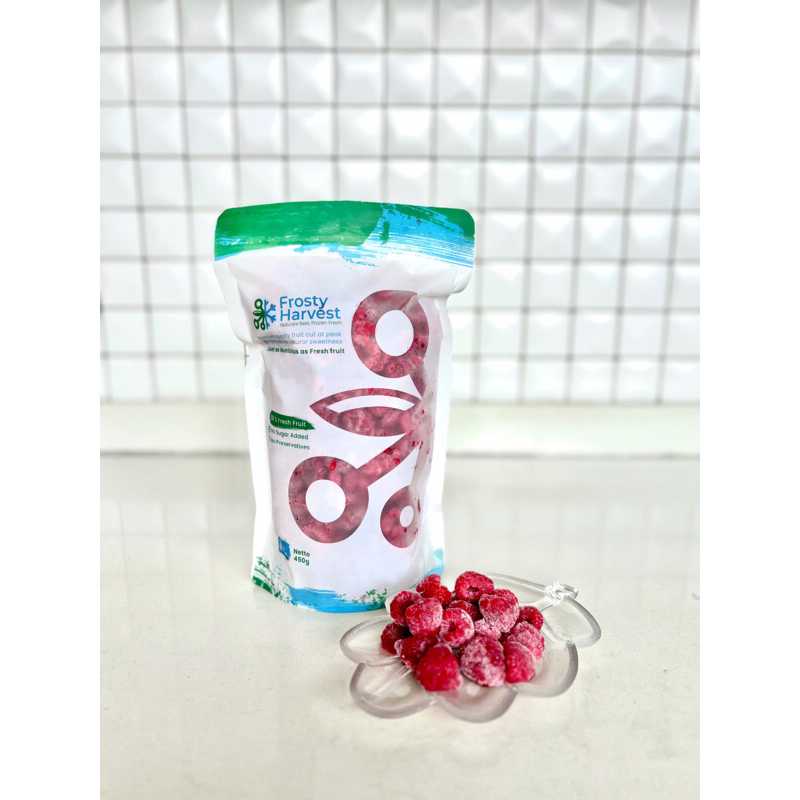 

FROSTY HARVEST IQF Frozen Raspberries - buah beku rasberi 450gr