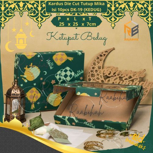 

10 Pcs Dus Mika Hampers Lebaran Kue Brownies Uk 19.5x9.5x18.5cm Packaging Idul Fitri