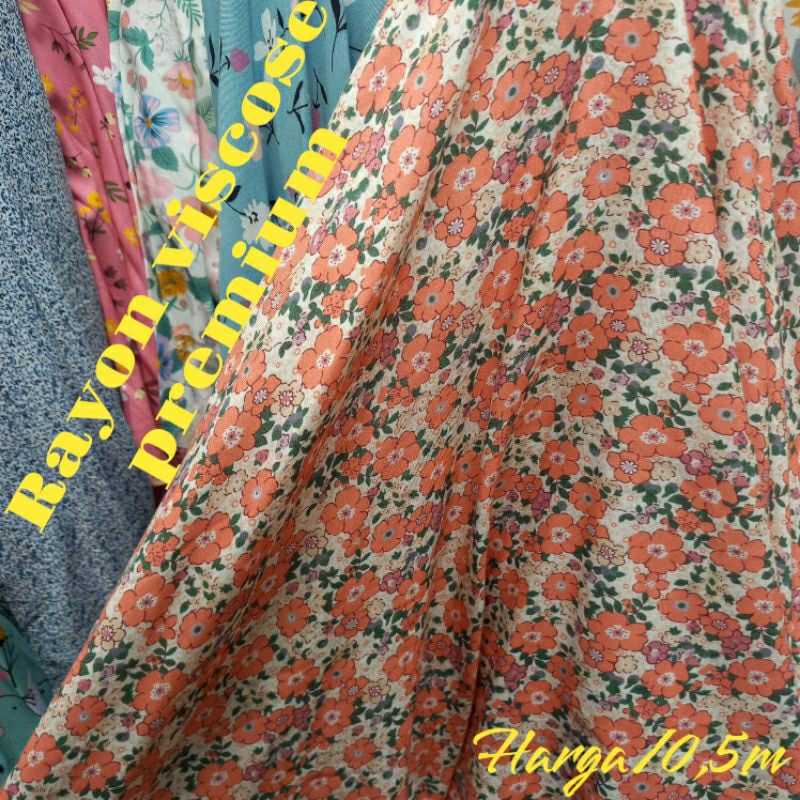 KAIN RAYON VISCOSE MOTIF BUNGA KECIL- KAIN RAYON MOTIF BUNGA KECIL HARGA/0,5M