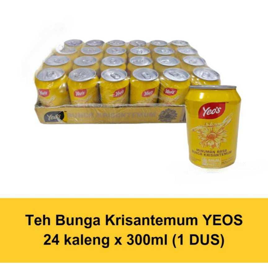 

YEO'S MINUMAN KALENG TEH BUNGA KRISANTEMUM 1 BOX ISI 24 KALENG 300ML