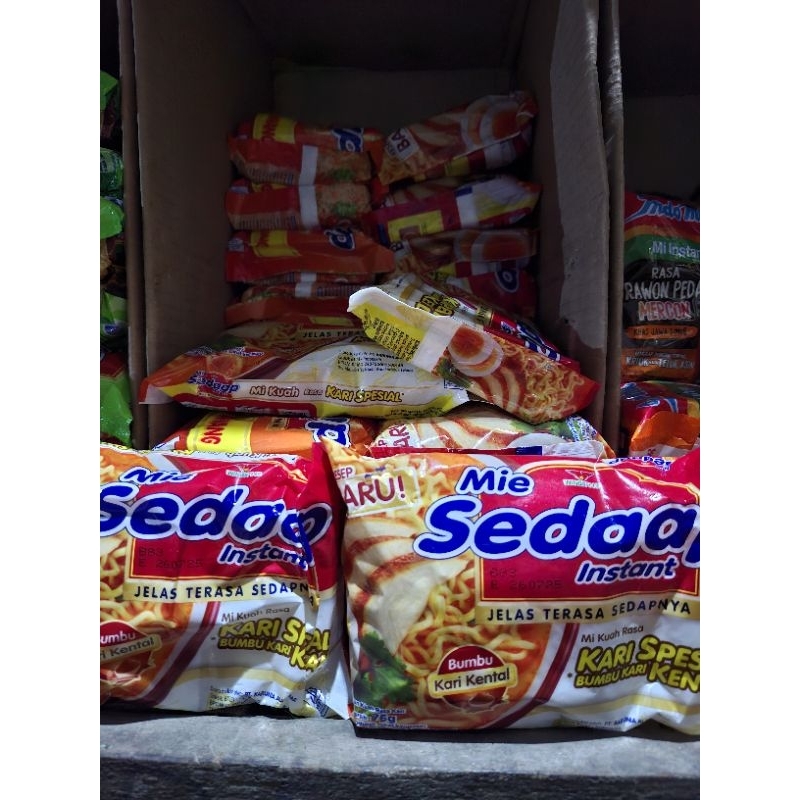 

Mie Sedap Kuah Rasa Kari Spesial Bumbu Kari Kental (1dus)