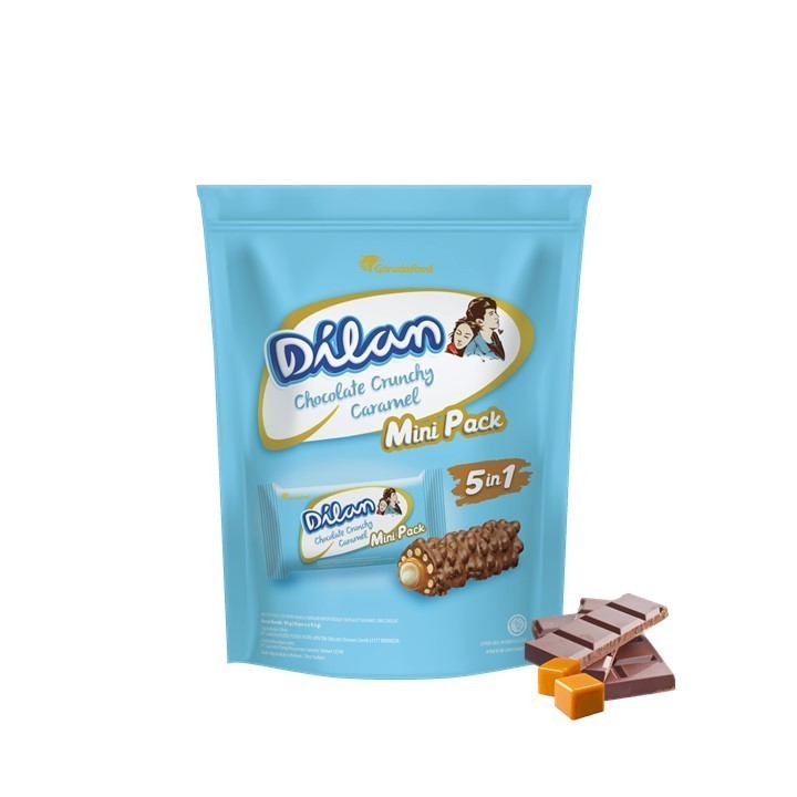 

Biskuit Coklat DILAN Chocolate Crunchy Caramel Mini Pack Pouch 95 gr