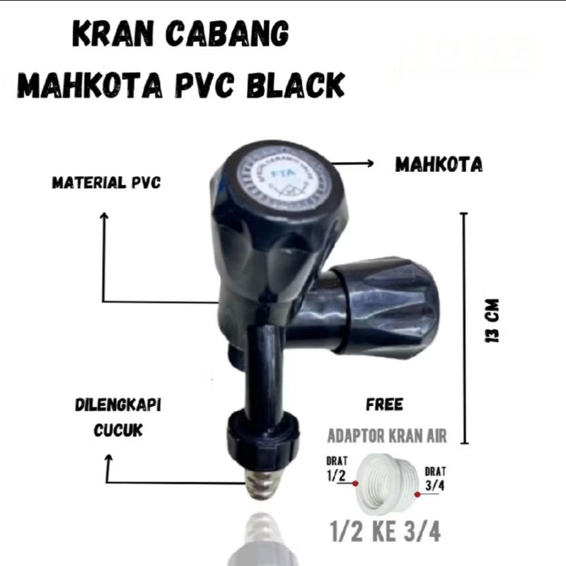 Keran Air Cabang Taman PVCFTA Air Mahkota Selang Cabang Kamar mandi