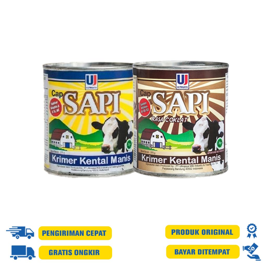 

Ultra Jaya Cap Sapi Krimer Kental Manis Cokelat 375 G.R