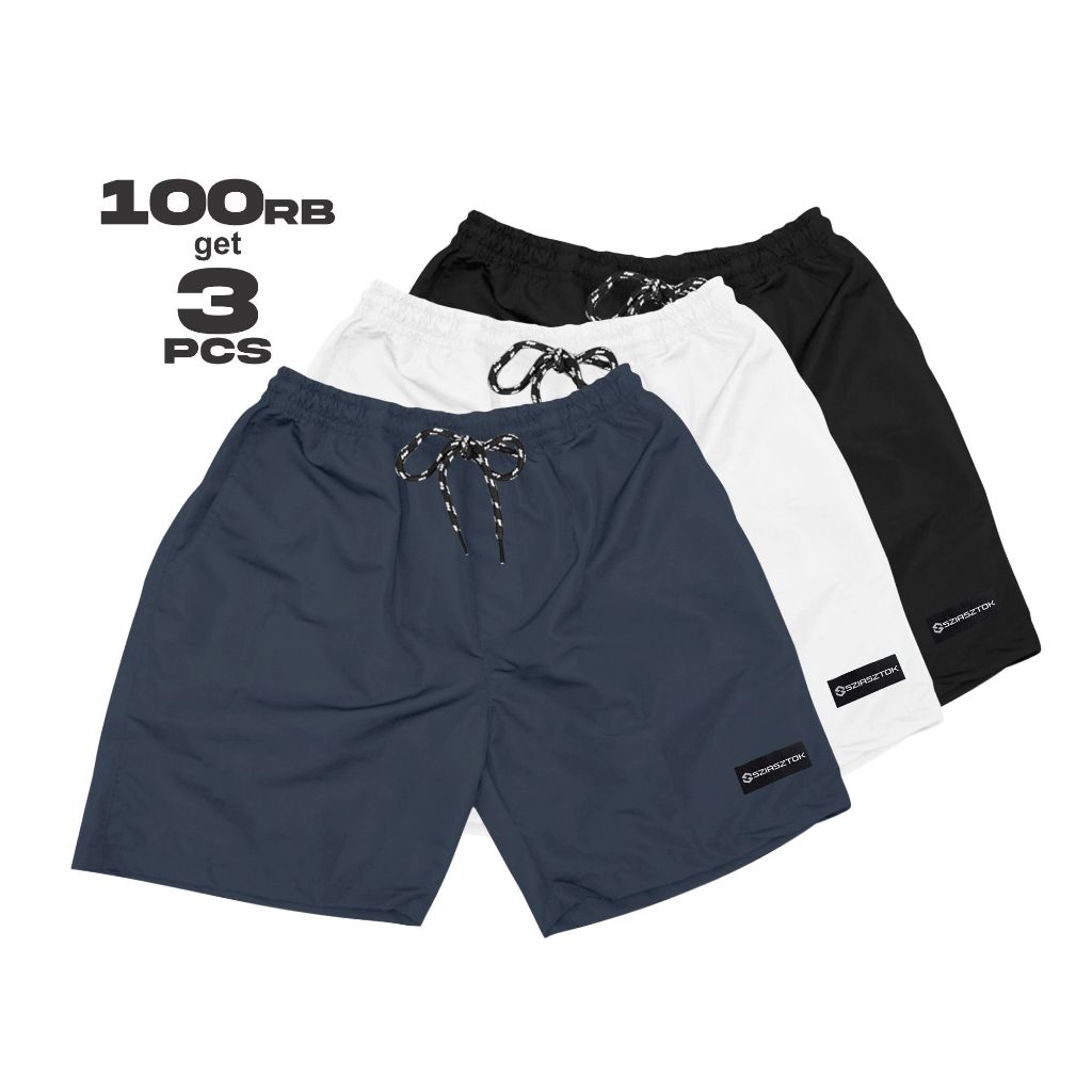 Sziasztok - Celana Pendek Kolor Pria Paket 3 Pcs