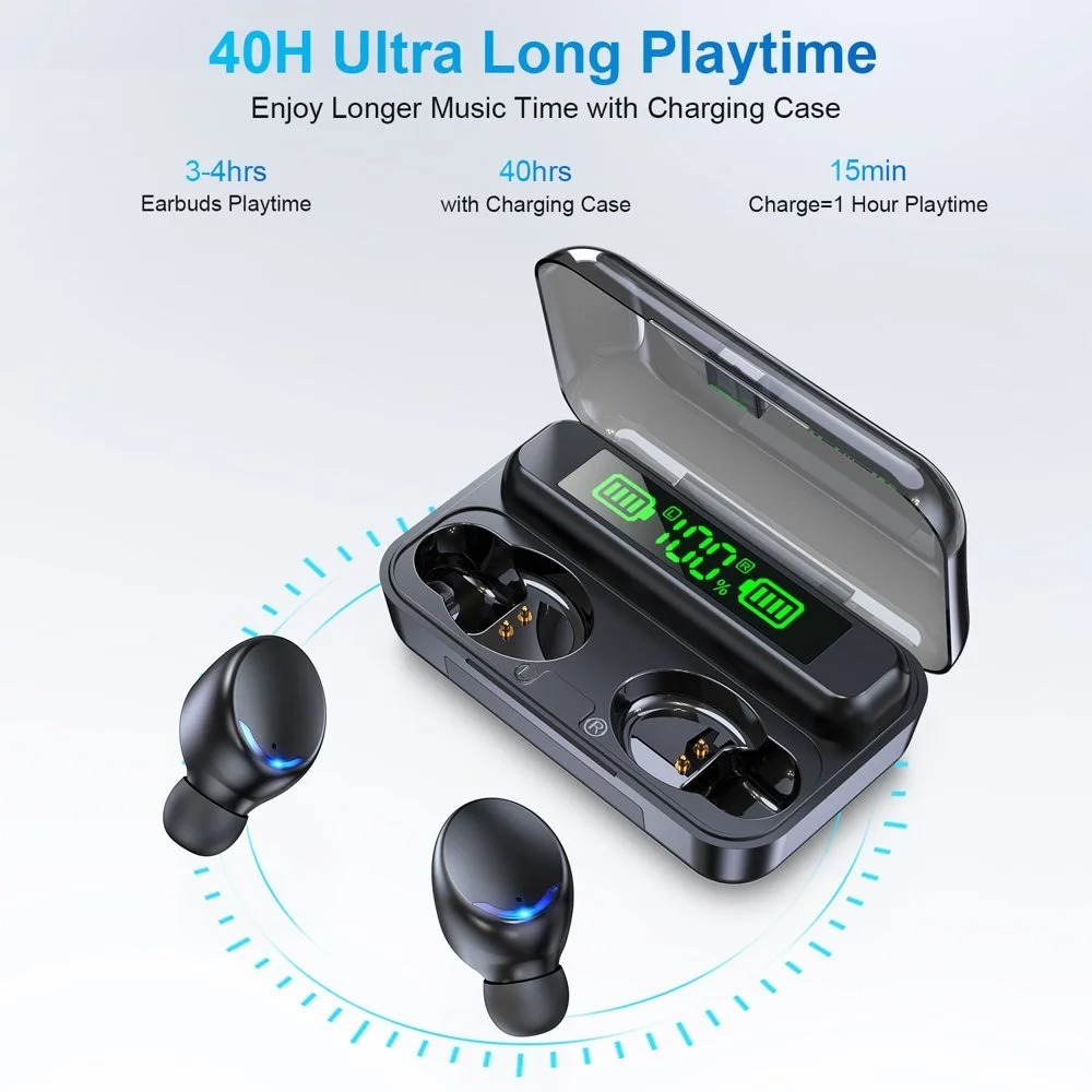 Headset Bluetooth TWS F9 Handsfree Headphone Wireless