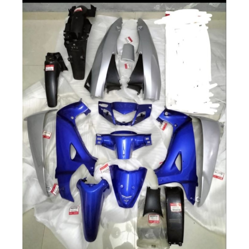 bodi karisma x fullset biru tua silver original baru ahm