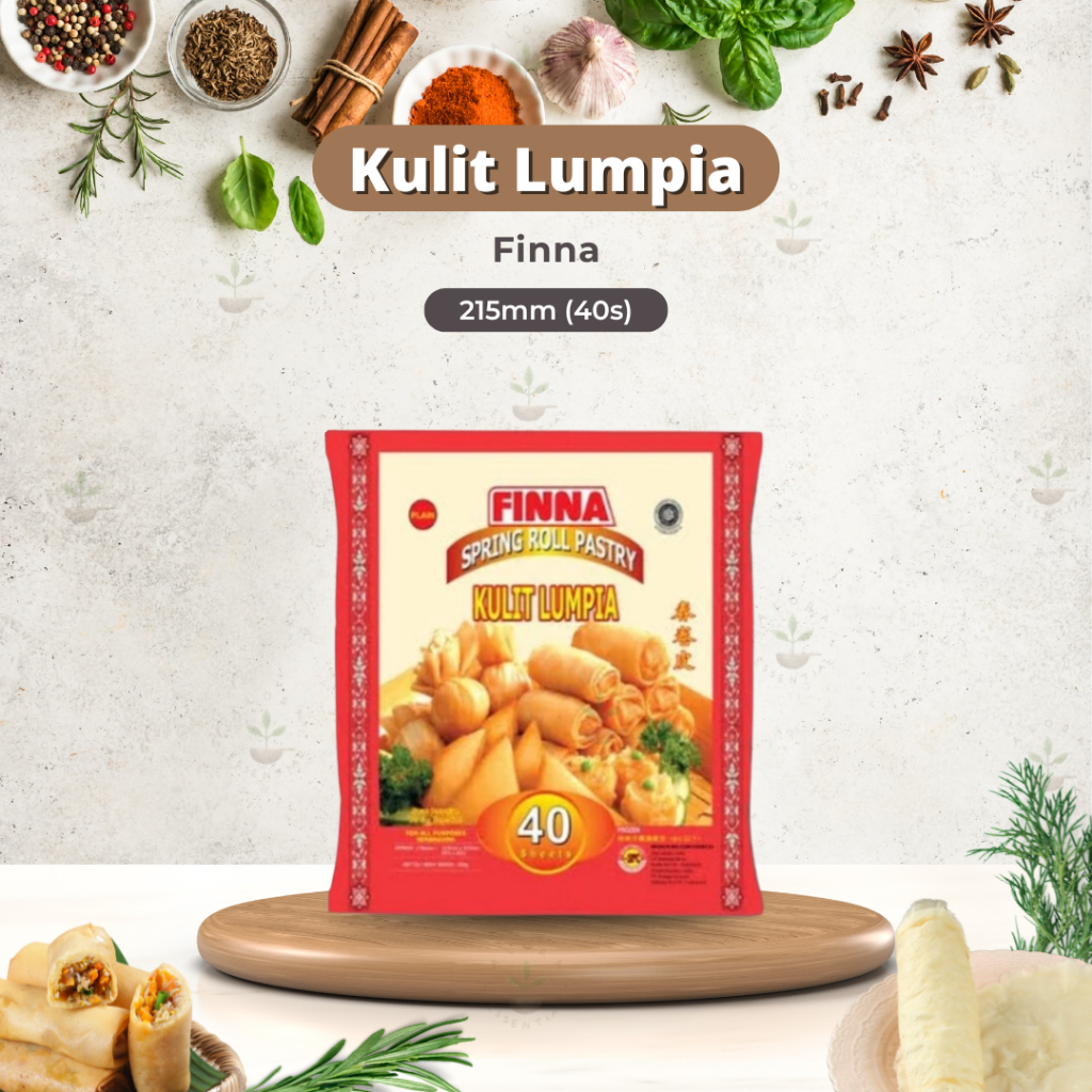 

FINNA Kulit Lumpia 40 Lembar 21 cm 500 gram - Rice Paper 40 lembar - Banh Trang Java Rice Paper - Spring Roll 40 Lembar