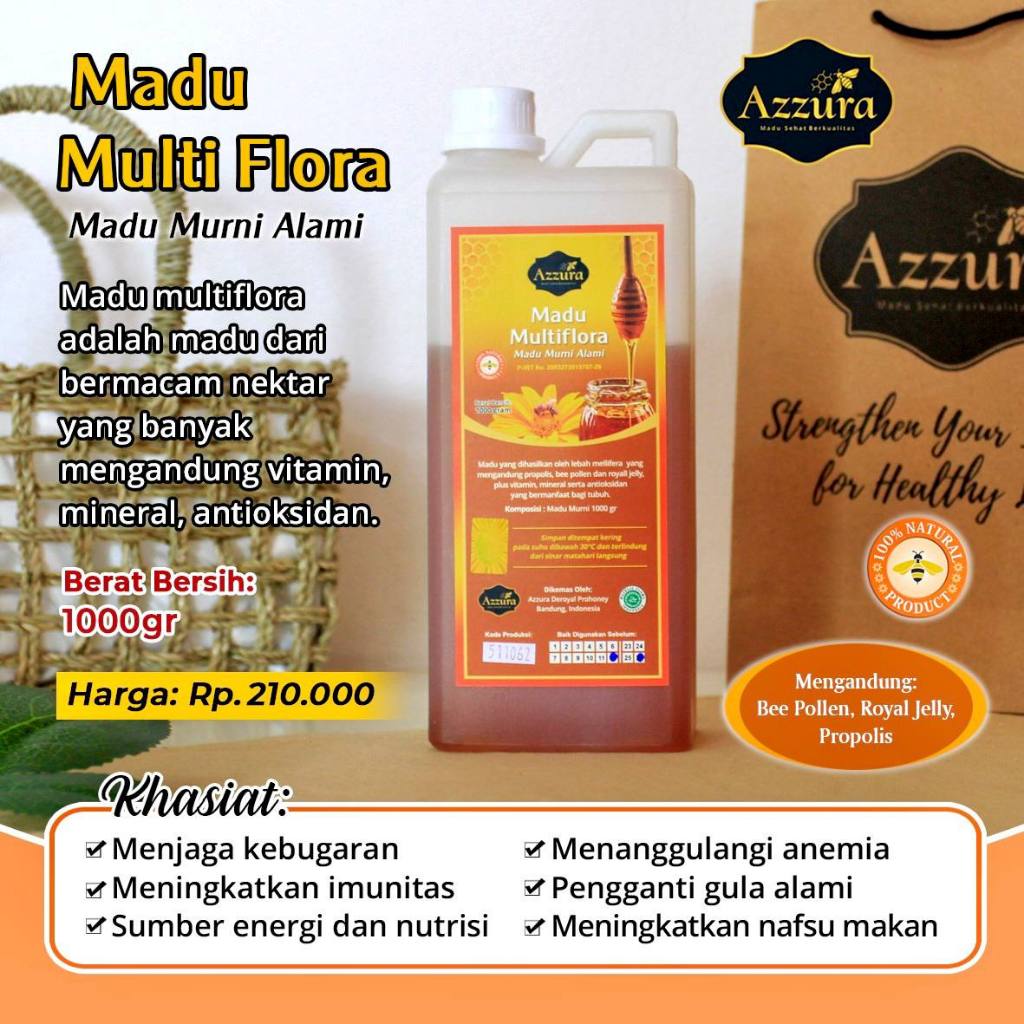 

Madu Azzura - Madu Multiflora Super 1kg