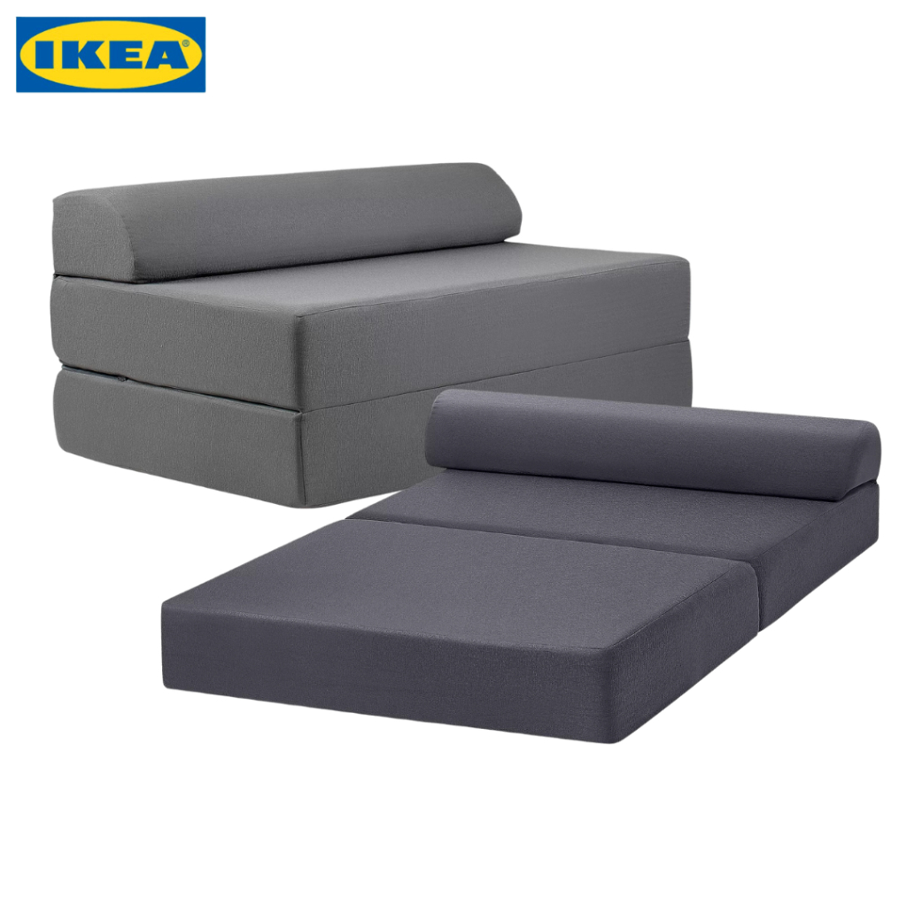 IKEA Official, Sofabed, Sofa tempat tidur, 2 dudukan, abu-abu tua
