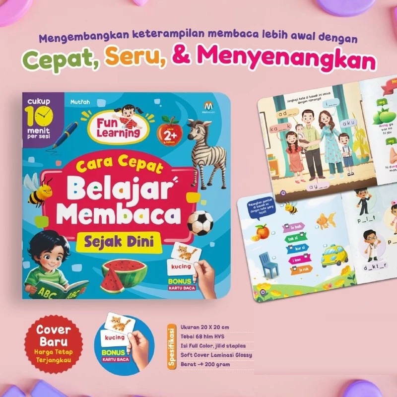 Buku Anak Fun Learning Cara Cepat Belajar Membaca Sejak Dini |Usia 2-5 Tahun