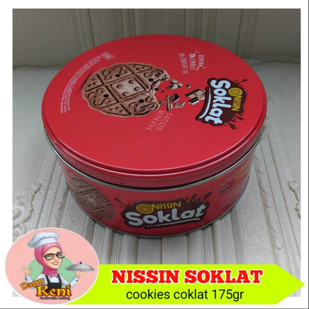 

Nissin soklat cookies coklat kemasan kaleng 175gr/kue lebaran