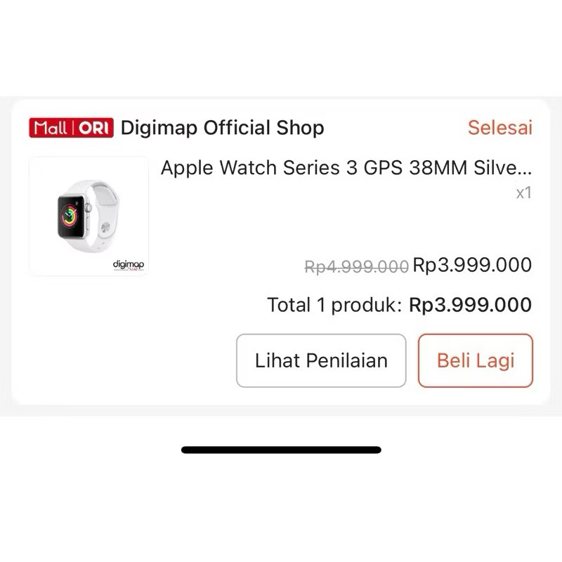 PRELOVED iWatch series 3 apple watch series 3 Silver - FULL Payment