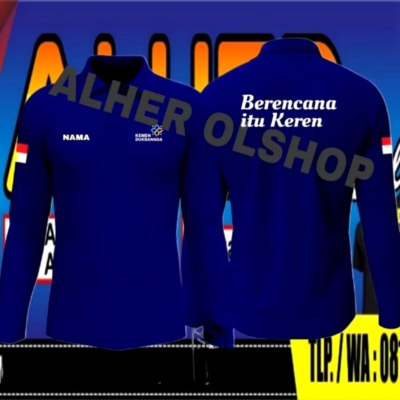 Lengan panjang Kaos BKKBN baju BKKBN Seragam BKKBN kaos kerah BKKBN kaos kerja BKKBN baju kerja BKKB