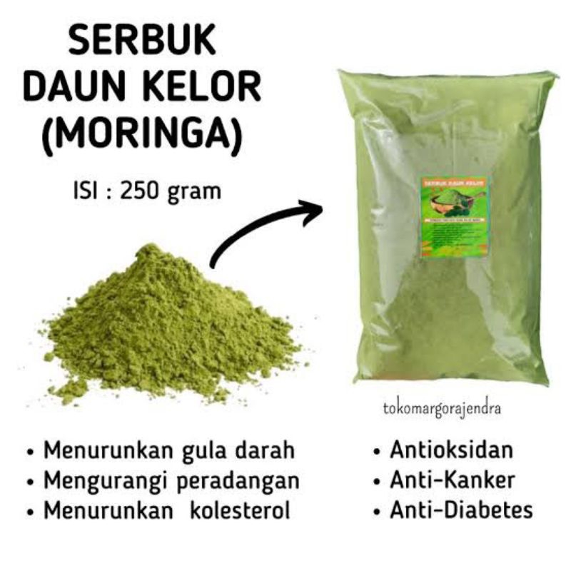 

Serbuk bubuk daun kelor asli 250gr