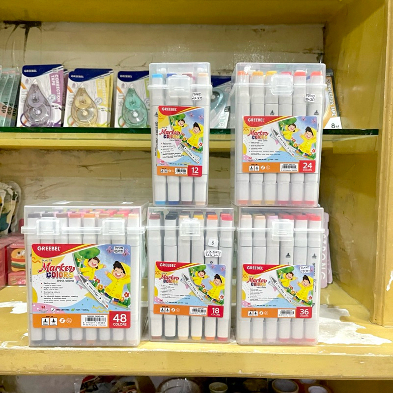 

GREEBEL SPIDOL WARNA WARNI 1 SET / SPIDOL MARKER DUAL HEAD / SPIDOL WARNA / SKETCH MARKER / SPIDOL SET
