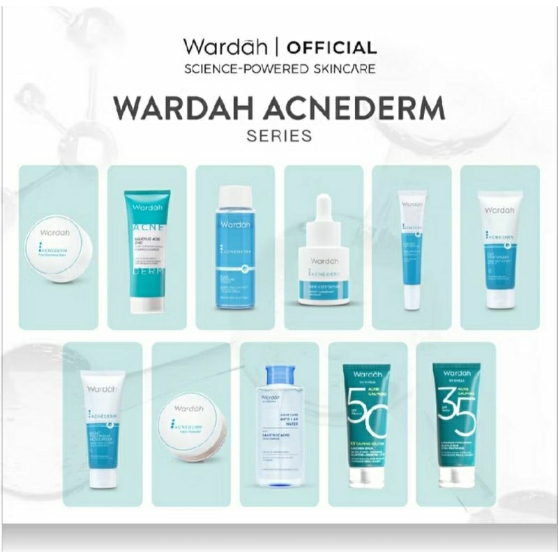 Wardah Acnederm Series | Night Day Moisturizer Pelembab Krim Toner Serum Sabun Cuci Muka Jerawat Acn