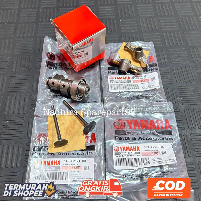 Paket 4pcs Noken As+Klep Set+Platuk Klep+Seal Klep Jupiter Z Burhan Vega R Lama Jupiter Z Lama