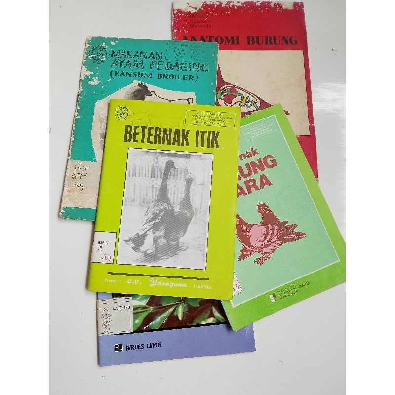 BUKU BETERNAK AYAM, BETERNAK UNGGAS, BETERNAK ITIK, BETERNAK BEKICOT/ PAKET 5 BUKU