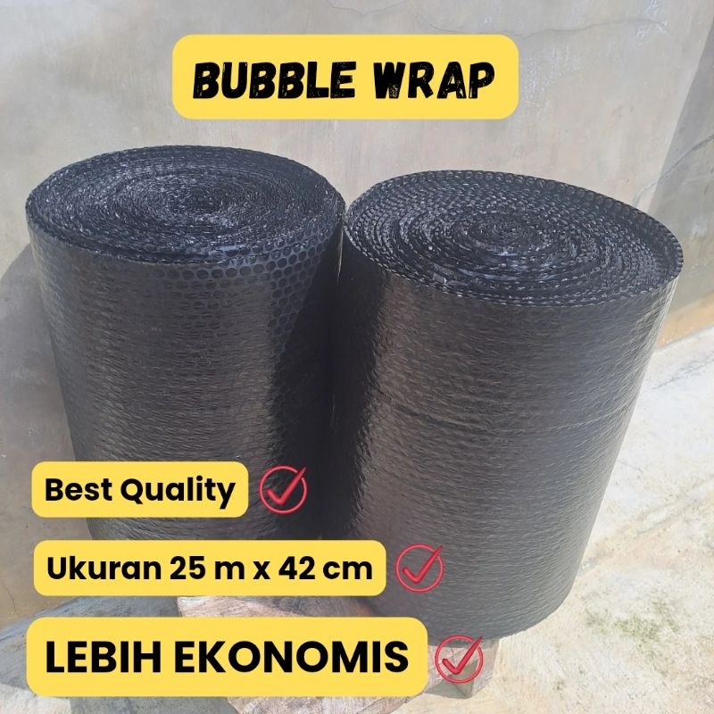 

Bubble Wrap Roll Hitam 42 cm × 25 meter Tebal Dan Kuat