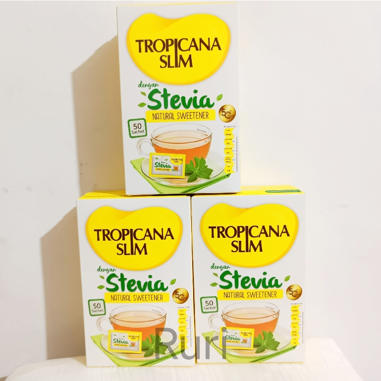 

TROPICANA SLIM DENGAN STEVIA NATURAL SWEETENER 50 SACHET