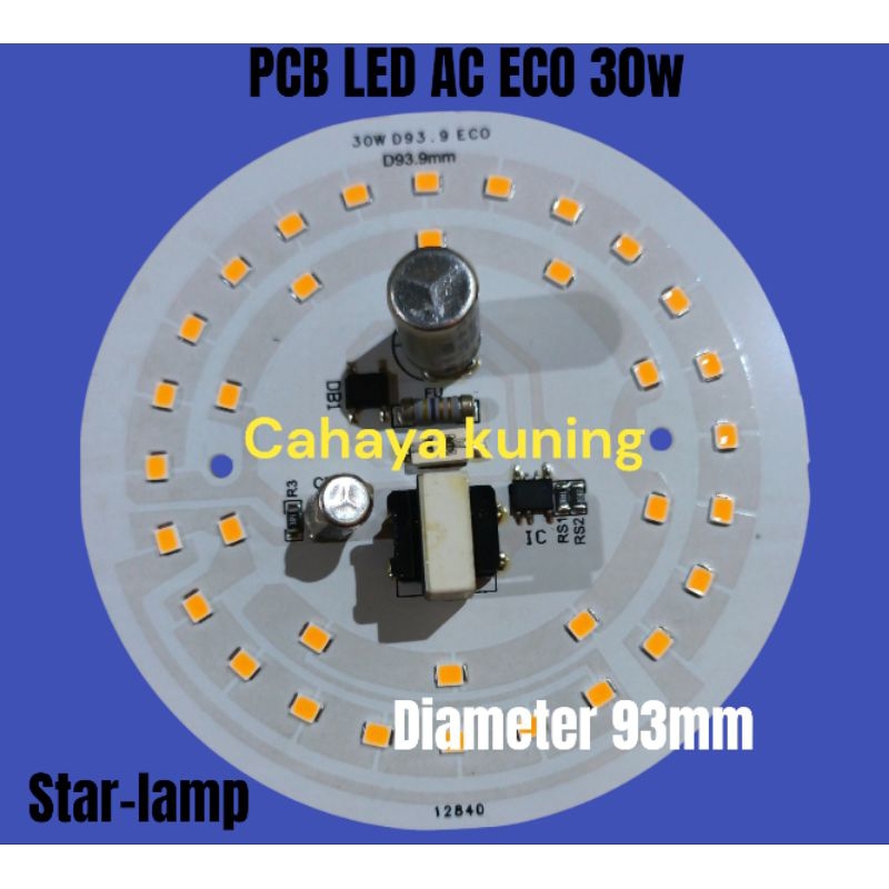 PCB LED AC ECO 30W CAHAYA KUNING