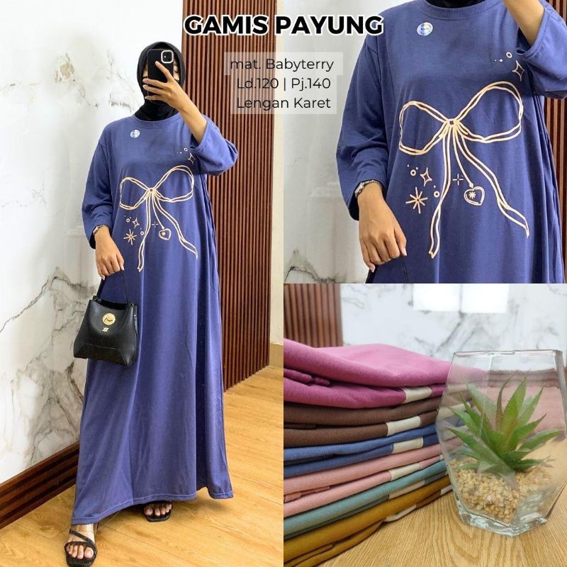 GAMIS DASTER PAYUNG KEKINIAN MOTIF LUCU BAHAN KAOS BABYTERY PREMIUM IMPORT TEBAL GAMIS PAYUNG HARIAN