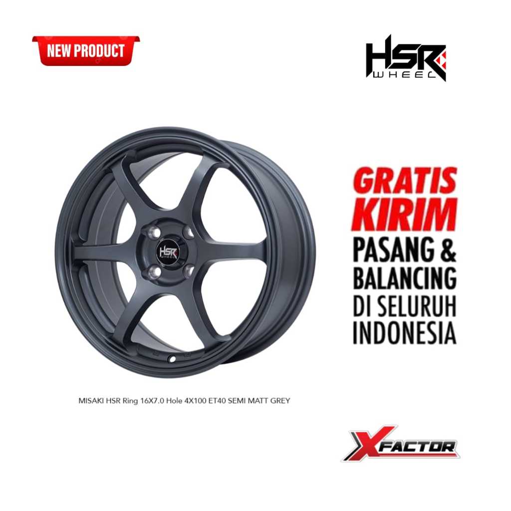 VELG HSR R16 6.000.000 4PCS VELG HSR MISAKI R16X7 H 4X100 ET 40