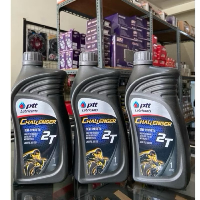 OLI SAMPING 2 TAK PTT LUBRICANTS CHALLENGER 2 TAK 1LITER MADE IN THAILAND 100%