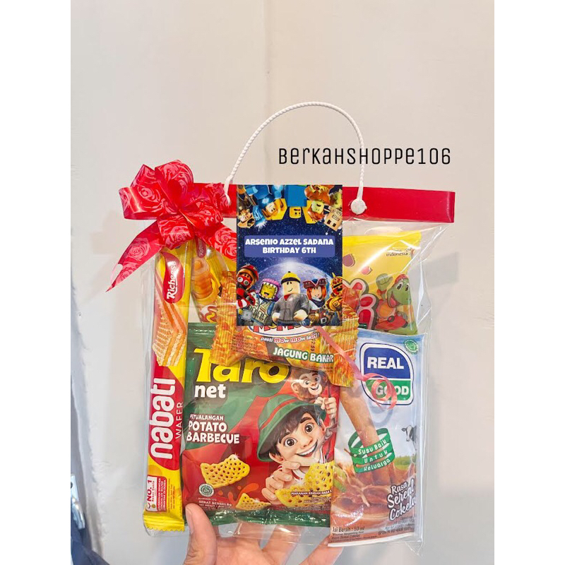 Paket ultah snack+susu+Jelly/paket snack ultah lengkap/hampers snack anak