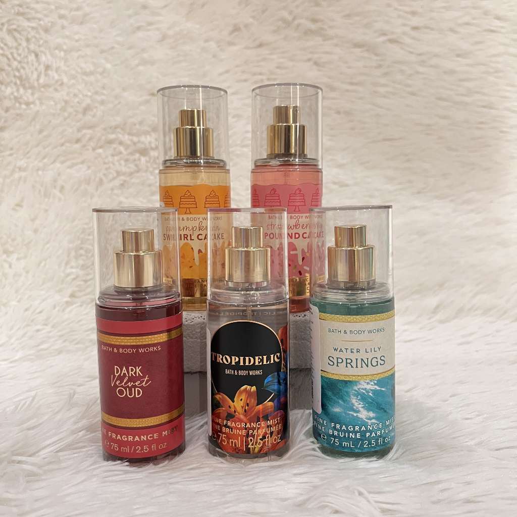 SALE BBW Bath and Body Works Body Mist Parfum Fragrance Travel Size 75 ml Strawberry Pound Cake / Tr