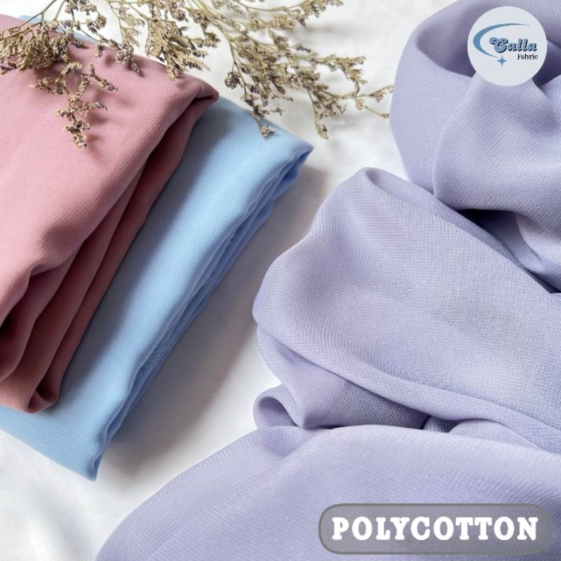 SETENGAH METER Kain Polycotton Bella Square ( HARGA PER 50cm KAIN )