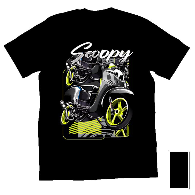 Kaos Baju Tshirt Custom Anak Cowok Cewek Dewasa Gambar Sepeda Motor Vespa Matic Scoopy Scopy