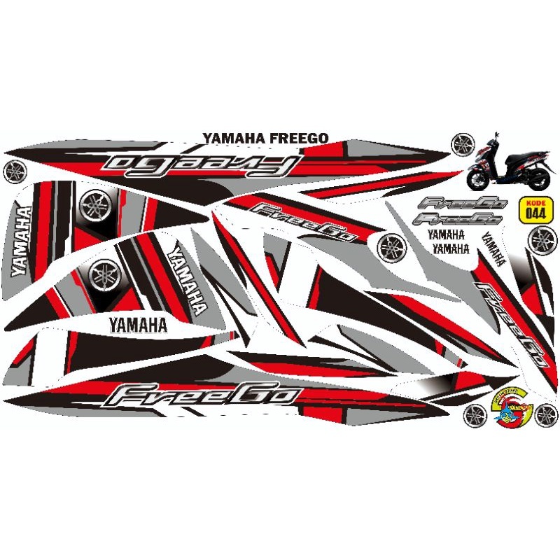 stiker motor yamaha freego striping variasi yamaha freego decal freego stiker motor frego