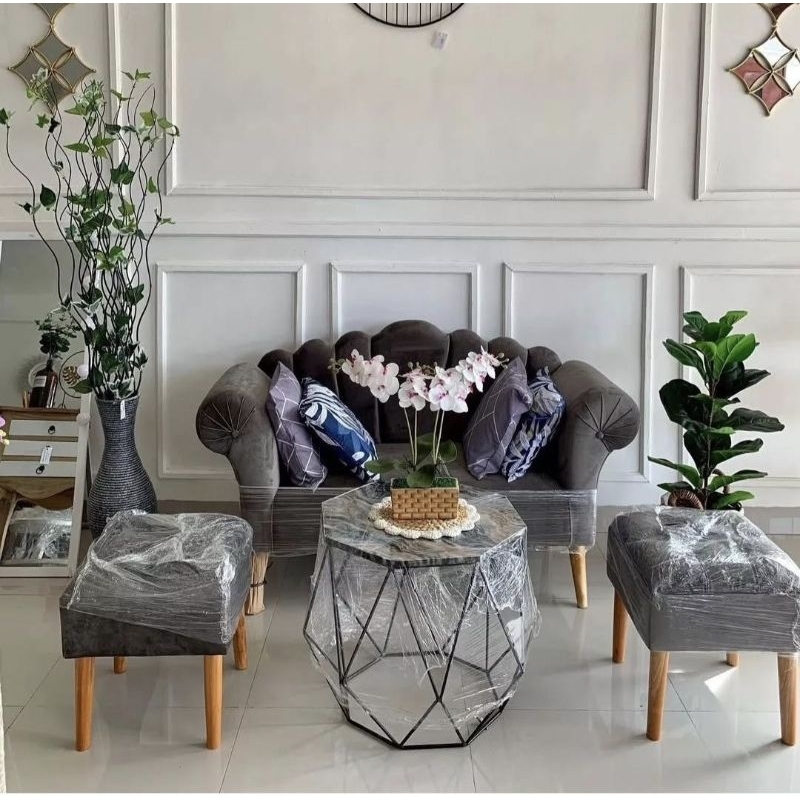 sofa / sofa set meja / sofa kerang / sofa tamu / sofa minimalis