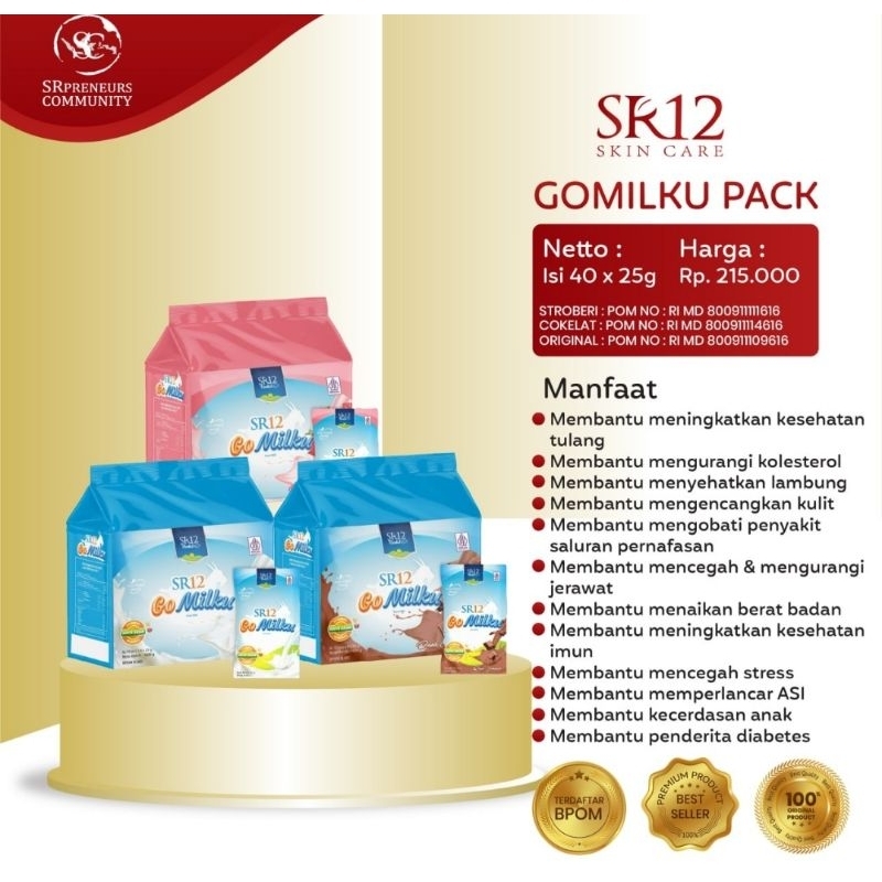 

GO MILKU SR12 SUSU KAMBING ETAWA KEMASAN SACHET 1 PACK