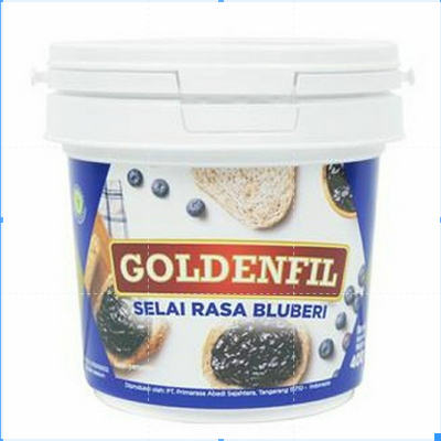 

Selai Goldenfil Blueberry Jam kemasan pabrik 1 kg