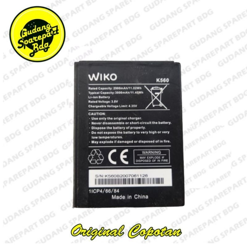 baterai Batre Battery untuk Wiko Y61 K560 Original Copotan