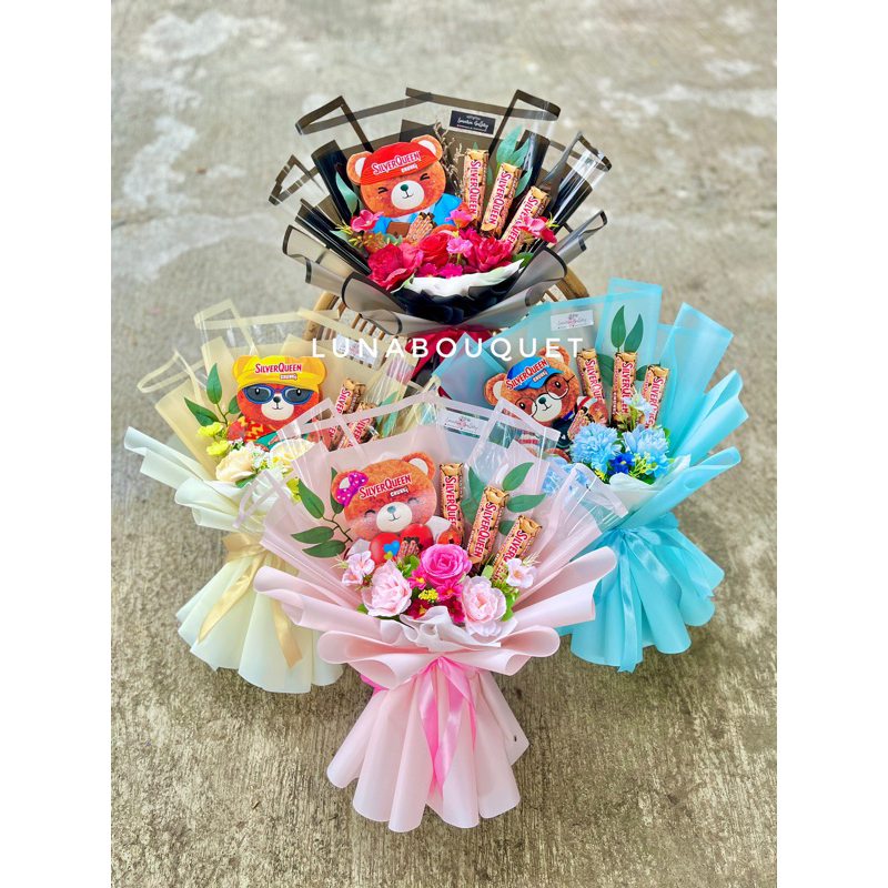

BUKET COKLAT / Buket valentine / Hadiah cewek / Silverqueen beruang