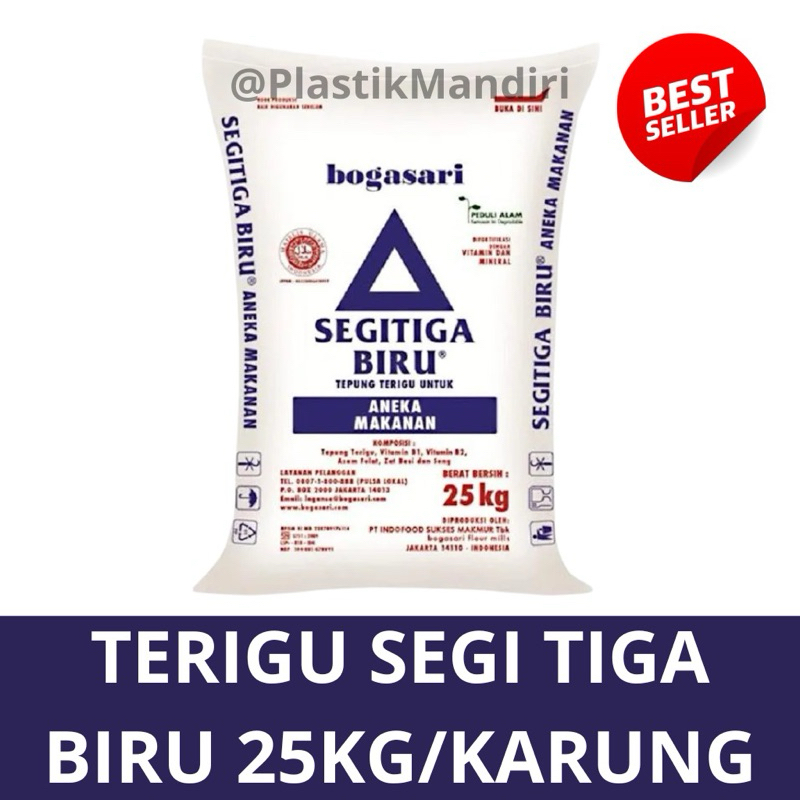 

Tepung Terigu Segitiga Biru Bogasari 25Kg Karung/Bal