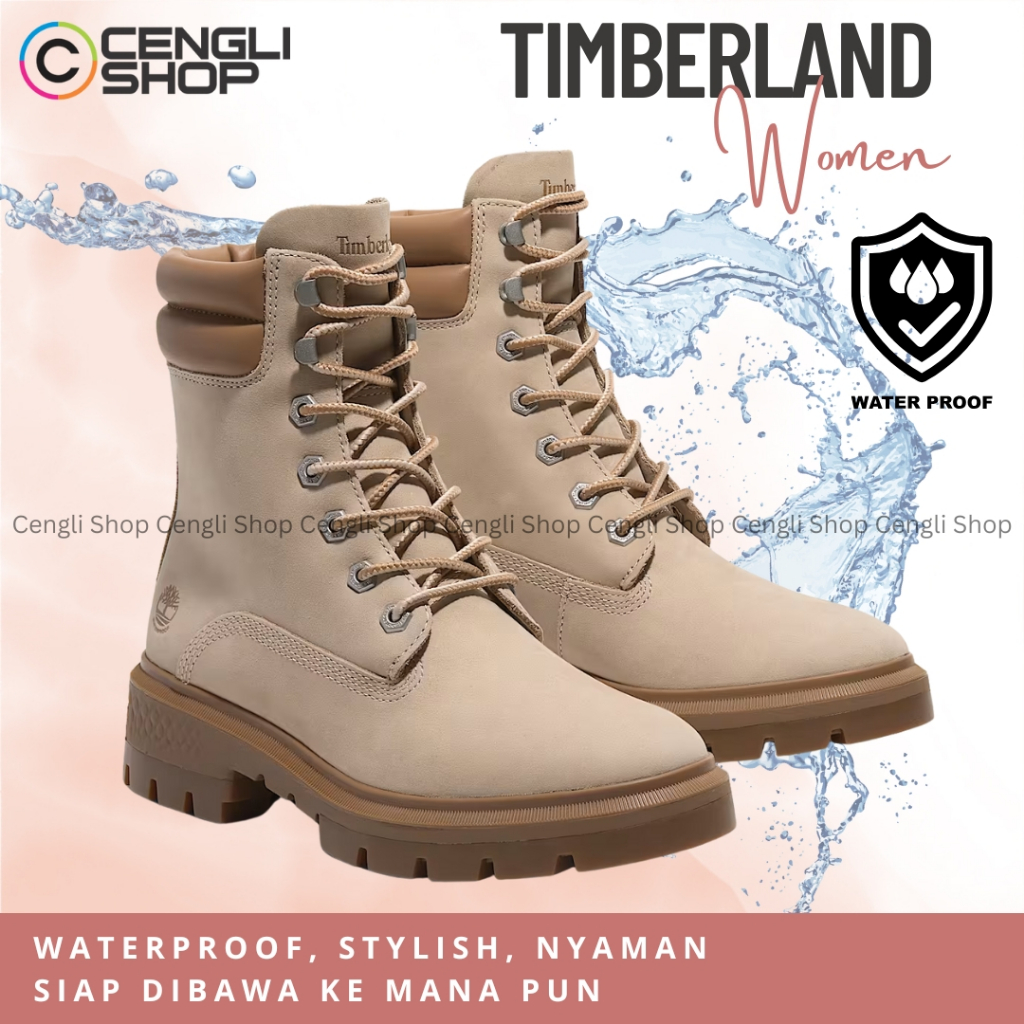 SEPATU BOOT TIMBERLAND WANITA ORIGINAL CASUAL KULIT ASLI BRANDED TW05
