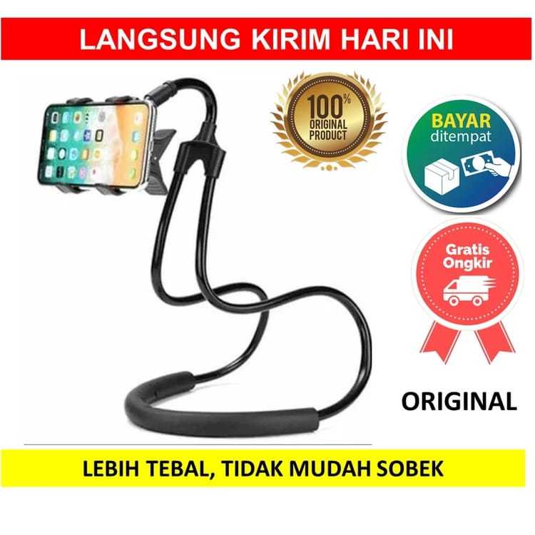 Lazypod KING Flexible Holder hp di leher lazy hanging holder leher Lazypod Jepit